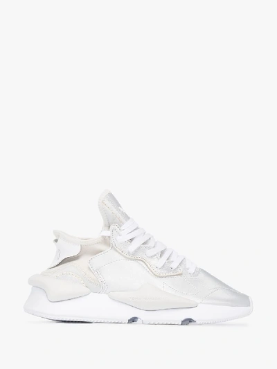 Shop Y-3 White Kaiwa Contrast Panel Sneakers