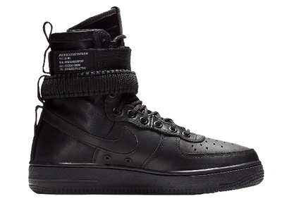 Pre-owned Nike Air Force 1 Triple Black Leather (w) In Black/black-black |  ModeSens