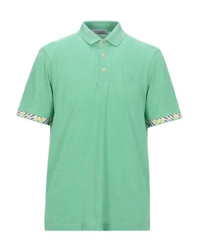 Shop Trussardi Collection Man Polo Shirt Green Size S Cotton
