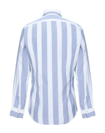 Shop Finamore 1925 Striped Shirt In Dark Blue
