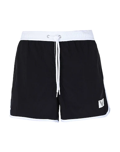 black armani swim shorts