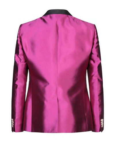 Shop Dolce & Gabbana Man Blazer Mauve Size 40 Silk In Purple