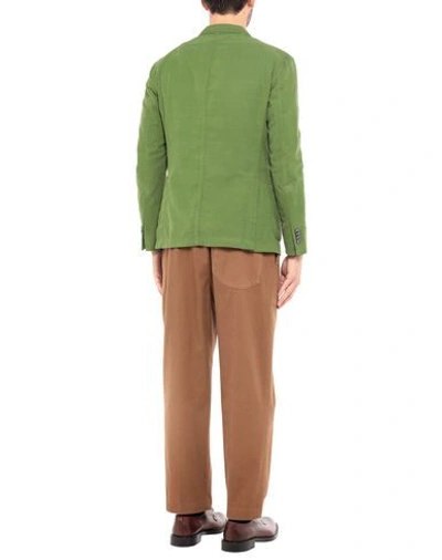 Shop Boglioli Man Blazer Green Size 40 Cotton