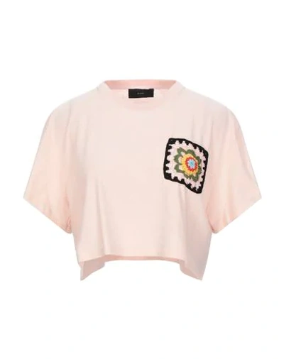 Shop Alanui T-shirt In Light Pink