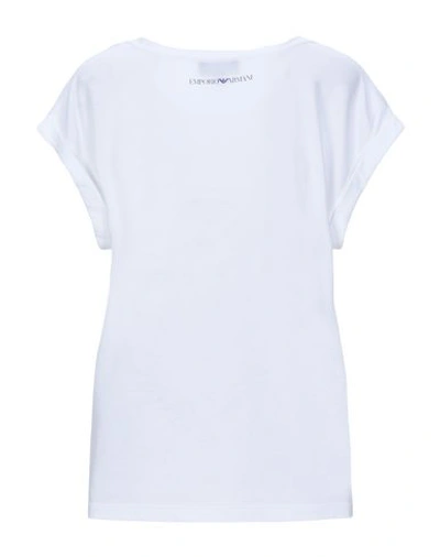 Shop Emporio Armani Woman T-shirt White Size 8 Cotton, Modal