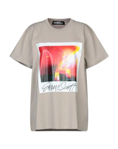 Shop Jeremy Scott Woman T-shirt Beige Size L Cotton