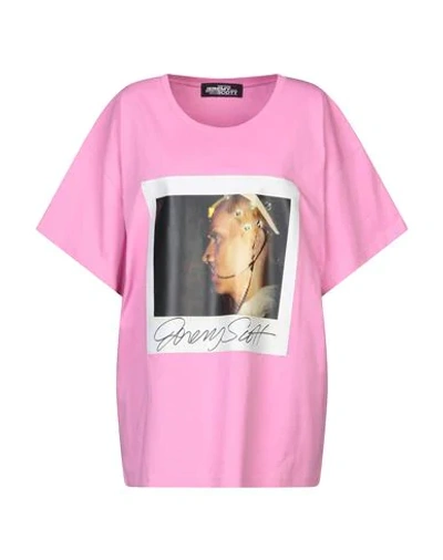 Shop Jeremy Scott T-shirts In Pink