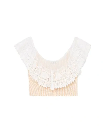 Shop Miguelina Top In Apricot