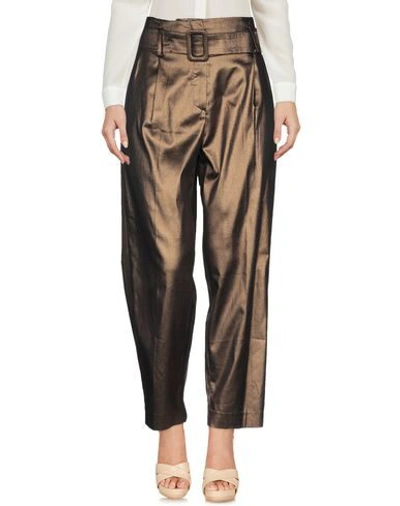 Shop True Royal Woman Pants Bronze Size 4 Cotton, Elastane In Yellow