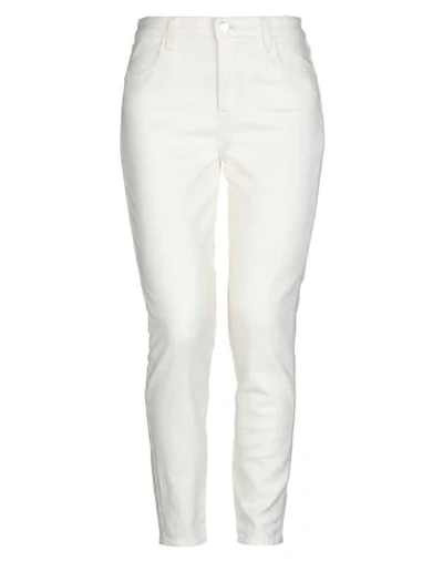 Shop J Brand Woman Pants Ivory Size 24 Cotton, Elastane In White