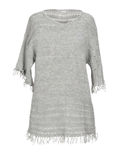 Shop Eleventy Woman Sweater Grey Size M Cotton