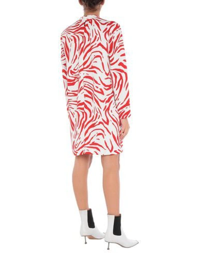 Shop Msgm Short Dresses In Red