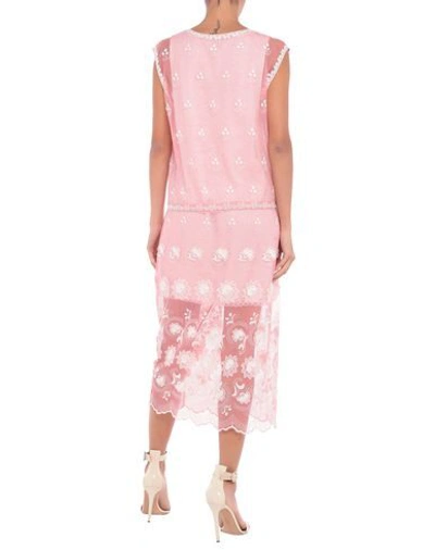 Shop Burberry Midi Dresses In Pink