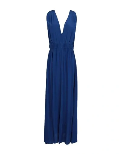 Shop Antonelli Long Dresses In Bright Blue