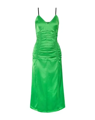 Shop Helmut Lang Midi Dresses In Green