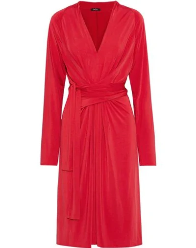 Shop Raoul Knee-length Dress In Red