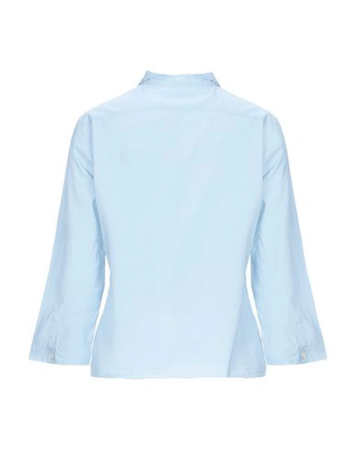 Shop Hope Solid Color Shirts & Blouses In Sky Blue