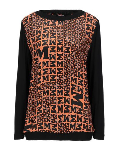 Shop M Missoni Woman Top Orange Size S Viscose, Elastane, Silk