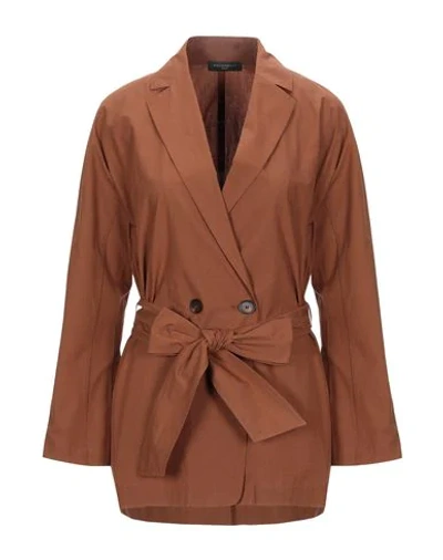 Shop Antonelli Full-length Jacket In Brown