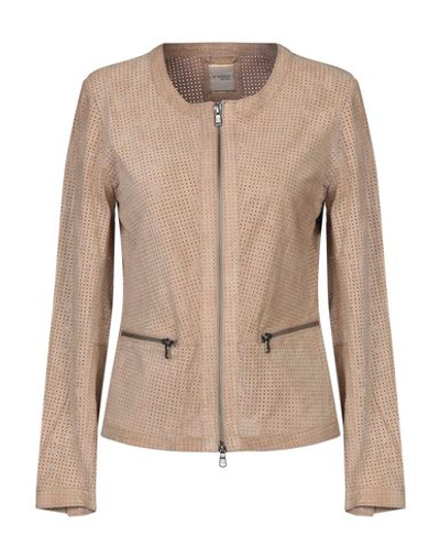 Shop Andrea D'amico Jackets In Camel