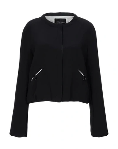 Shop Emporio Armani Woman Blazer Black Size 8 Polyester, Elastane