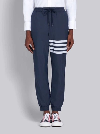 Shop Thom Browne Navy Engineered 4-bar Track Pants In Blue