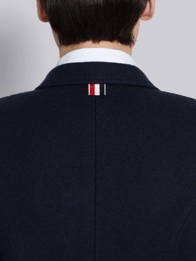 Shop Thom Browne Oversized Cashmere Chesterfield In Blue