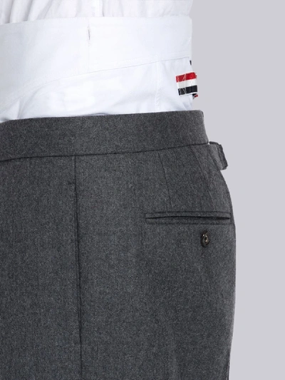 Shop Thom Browne Wool Flannel Drop-crotch Trouser In Grey