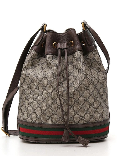 Shop Gucci Ophidia Gg Bucket Bag In Multi