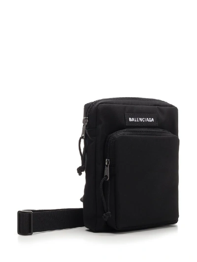 Shop Balenciaga Explorer Crossbody Messenger Bag In Black