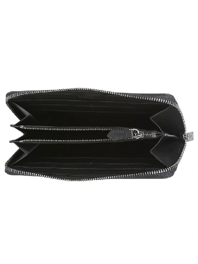 Shop Givenchy Logo Zip Around Wallet In Black