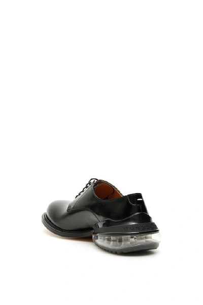 Shop Maison Margiela Contrast Heeled Derby Shoes In Black