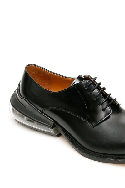 Shop Maison Margiela Contrast Heeled Derby Shoes In Black