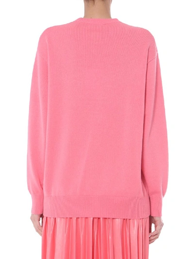 Shop Givenchy Logo Printed Cashmere Sweater In Pink