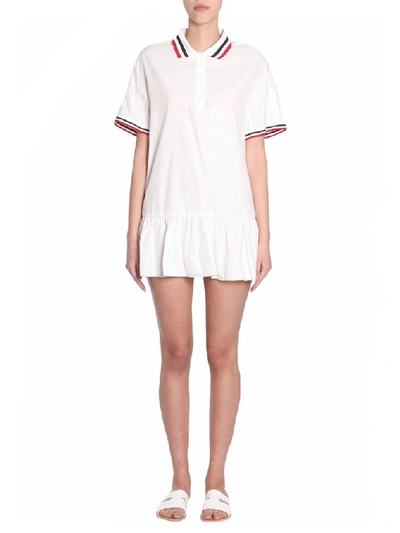 Shop Moncler Gamme Rouge Glissade Dress In White