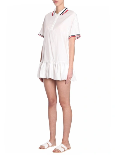 Shop Moncler Gamme Rouge Glissade Dress In White