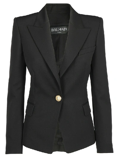 Shop Balmain Tailored Blazer In Noir