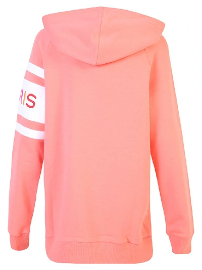 Shop Givenchy Logo Embroidered Hoodie In Pink