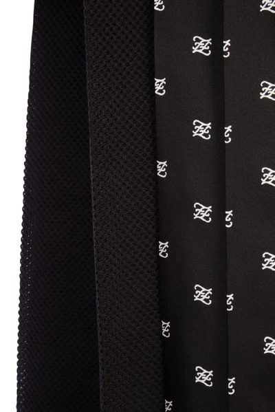 Shop Fendi Ff Karligraphy Printed Pleated Skirt In Black
