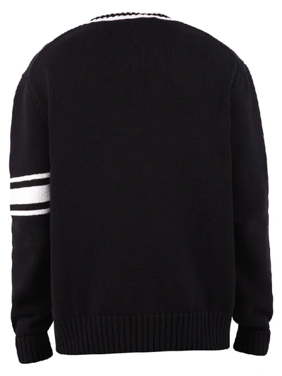 Shop Alexander Mcqueen Intarsia Logo Sweater In Black