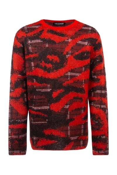Shop Neil Barrett Embroidered Sweater In Red
