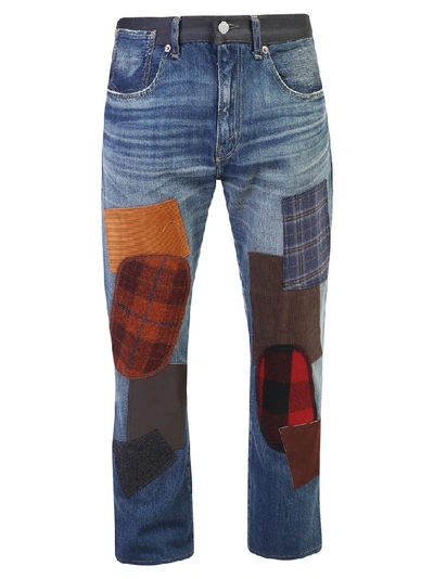 Shop Junya Watanabe X Levi's Patchwork Jeans In Blue