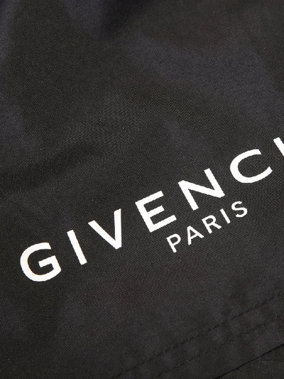 Shop Givenchy Logo Swim Shorts In Black
