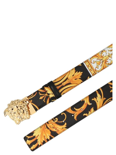 Shop Versace Baroque Printed Medusa Belt In Multi