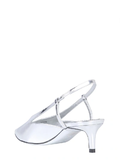 Shop Givenchy Mirror Effect Slingback Pumps In Silver