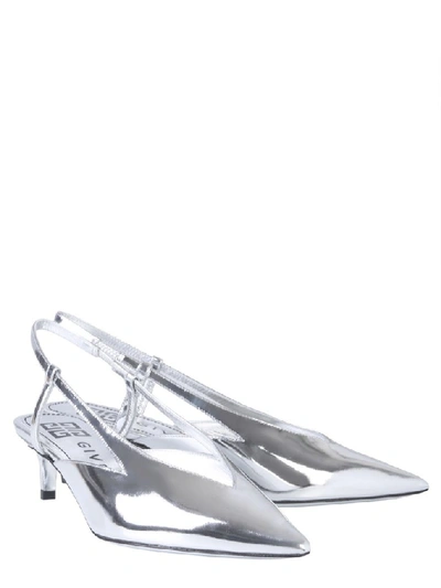 Shop Givenchy Mirror Effect Slingback Pumps In Silver