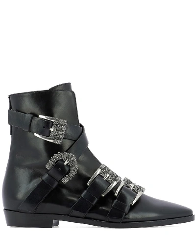 Shop Etro Buckle Ankle Boot In Black