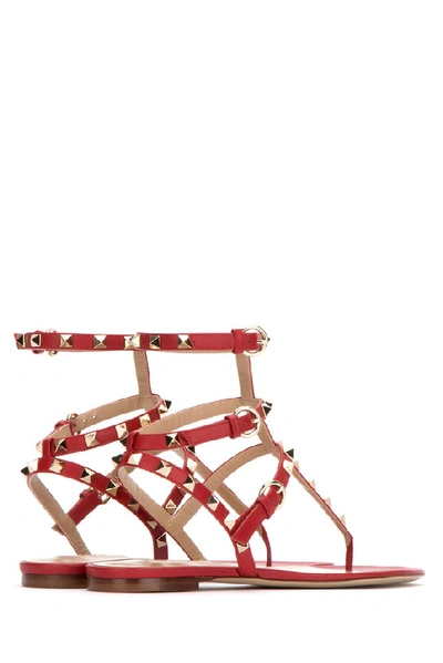 Shop Valentino Garavani Rockstud Strappy Sandals In 0r0