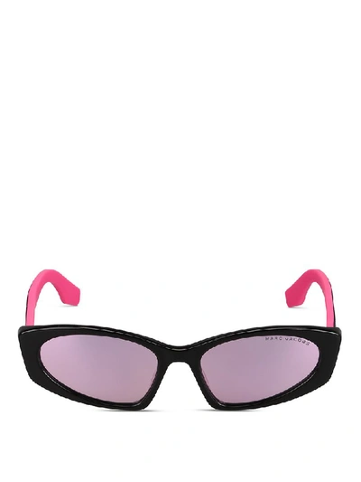Shop Marc Jacobs Eyewear Oval Frame Sunglasses In Multi
