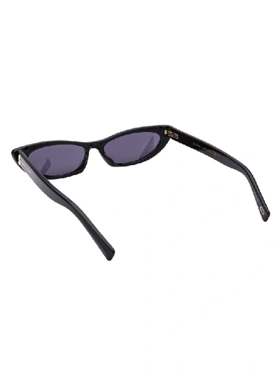 Shop Marc Jacobs Eyewear Oval Frame Sunglasses In Black